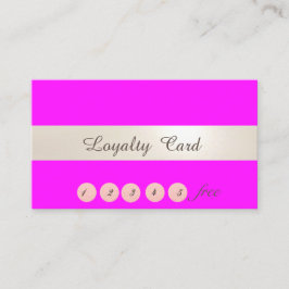 Elegant Konfetti Rosa Fluorescerande Lojalitetskort