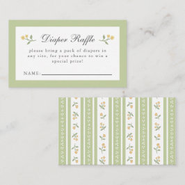 Elegant Könsneutral Blommig Blöja-Lottkort Tilläggskort