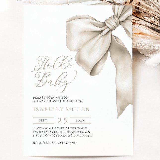 Elegant Könsneutrala babyskor Inbjudningar (Elegant Gender Neutral Baby Shower Invitation)