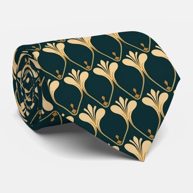 Elegant konst deco mönster tiad slips (Rullad)
