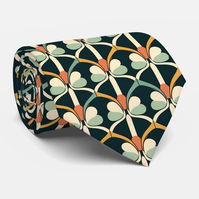 Elegant konst deco mönster tiad slips (Rullad)
