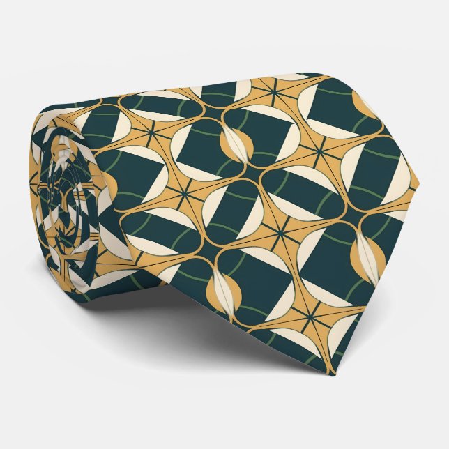 Elegant konst deco mönster tiad slips (Rullad)