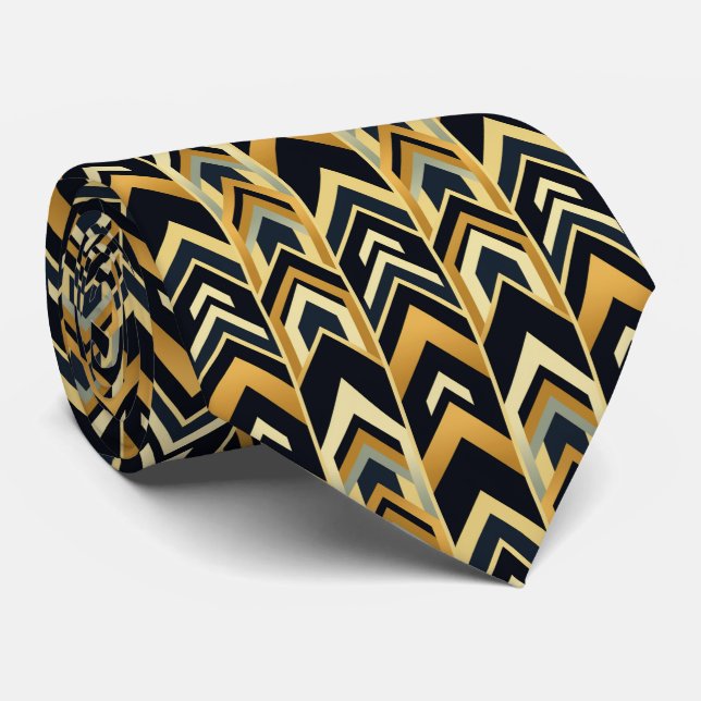Elegant konst deco mönster tiad slips (Rullad)