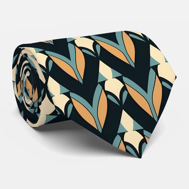 Elegant konst deco mönster tiad slips (Rullad)