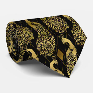 elegant konst deco peacock mönster tie slips