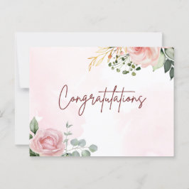 Elegant konst  gratulerar på din prestation  vykort