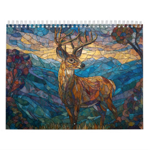 Elegant konst Tiffany-stil glasmålning vägg Kalender