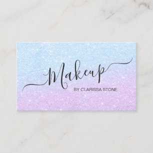 Elegant konstnär för makeup för chickaqua- & visitkort