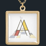 Elegant konstnärligt brev monogram. BREV A Guldpläterat Halsband<br><div class="desc">Elegant, roligt konstnärligt monogram.. Här är brev A. Den modernistiska stil-linjen och den färg-konstnärliga dekorationen, den roliga fågeln sitter vid brev. Det konstnärliga fält under brev. Unikt halsband för kvinnor. Du kan välja en annan stil av produkten. Du kan överföra den här designen till en annan valfri produkt, bara använda...</div>