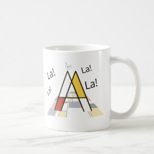 Elegant konstnärligt brev monogram. BREV A Kaffemugg