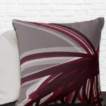 Elegant Konstnärligt Rosett band Kudde<br><div class="desc">Grått och burgundy dekorativ kudde har ett konstnärligt band av abstrakt med burgundyskade och grått med vita accenter på grått-bakgrund. Abstraktens sammansättning är byggt på kombinationer av upprepat rosett band, som är överlappande och sammanflätade för att bilda en intressant abstrakt utformning. Grått-, burgundy-, vit- och vin-färgadens accenter är skiktade och...</div>