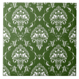 Elegant kontrast klassisk mönster Victorian-grönt Kakelplatta