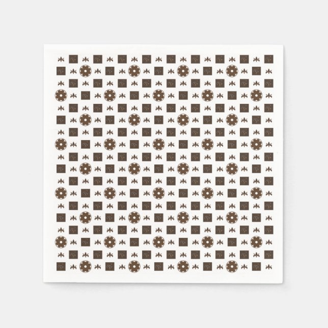 Elegant Kontrollerad Mönster Pappersservett (Framsidan)