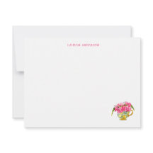 Elegant kopp med rosa rosor platt Tack