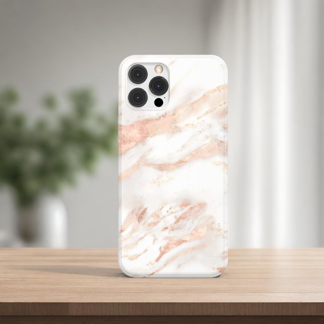 Elegant koppar | Girly Ro Guld Marble Case-Mate iPhone Skal (Elegant Copper | Girly Rose Gold Marble Case-Mate iPhone Case)