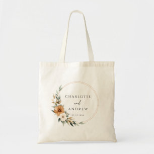 Elegant koppar- och jordnära botanisk bröllops- tygkasse