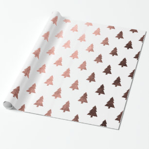 Elegant koppar ro guld Julgran mönster Presentpapper