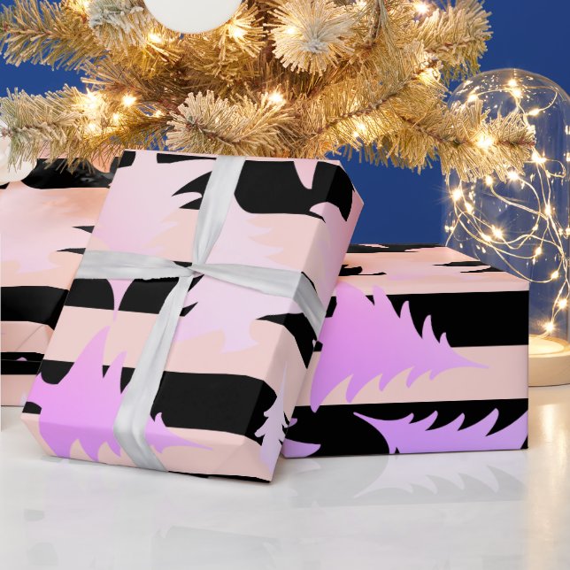 Elegant koppar ro guld Julgran mönster Presentpapper (Helgdagar)