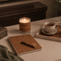 Elegant kopparblommig monogram spiralanteckningsbo