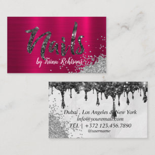 Elegant kopparbusin rosa guld glitter droppar i na visitkort
