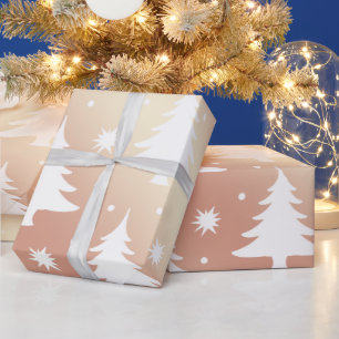 Elegant kopparkoppar ro guld Julgran mönster Presentpapper