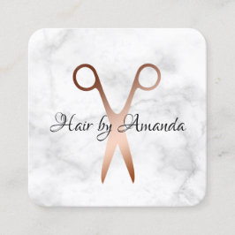 Elegant kopparsaxar för guld fyrkantigt visitkort