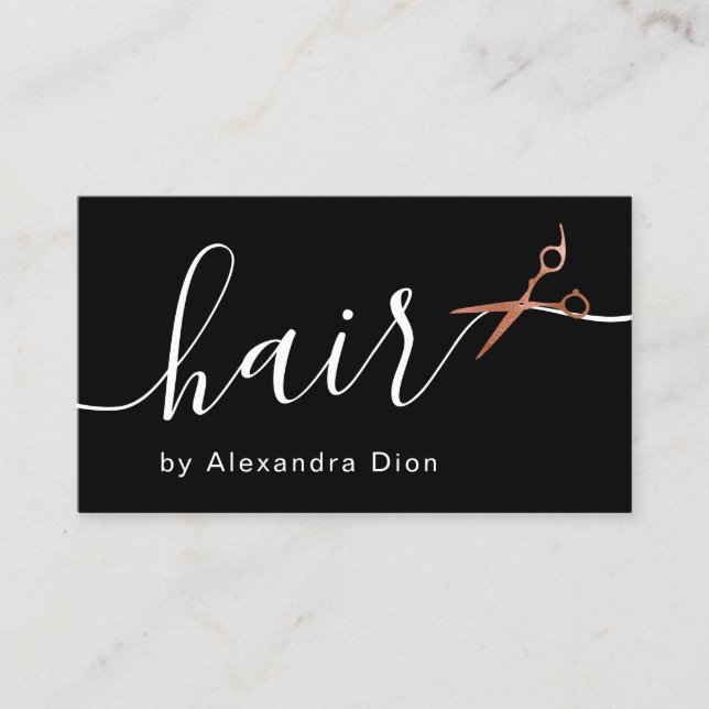 Elegant kopparsaxar för guld visitkort (Framsida)