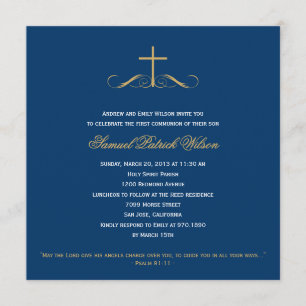 Elegant Kor Baptism/Christening/First Communion Inbjudningar