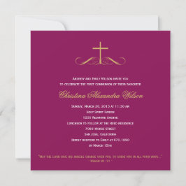 Elegant Kor Baptism/Christening/First Communion Inbjudningar