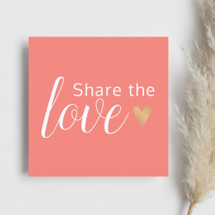 Elegant korall vit guld hjärta skönhetssalong rabattkort