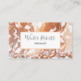 Elegant korall, vit marmor från ram professionell visitkort