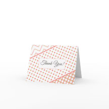 Elegant Korallgeometrisk Chevron Polka Dot Plaid