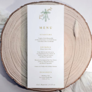 Elegant kors-sage botanisk akvarell dop meny