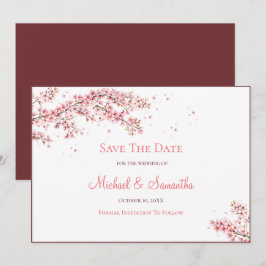 Elegant Körsbärsblom Wedding Spara Datumet