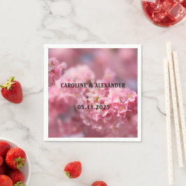 Elegant körsbärsblomning blomfotografering Bröllop Pappersservett