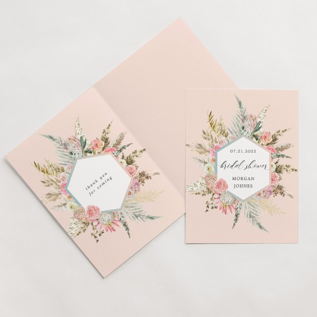 Elegant  kort för Möhippa av bohemisk Blommigt (Skapare uppladdad)