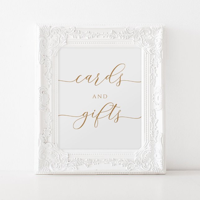 Elegant kort och gåvor skylt affisch (Skapare uppladdad)