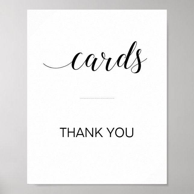 Elegant kortlåda bordskylt poster (Framsidan)