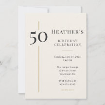 Elegant Kräm & Guld 50-årsdag