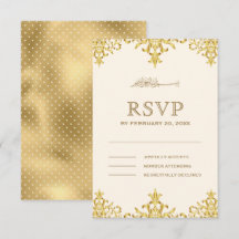 Elegant kräm och guld folie damask islamsk bröllop