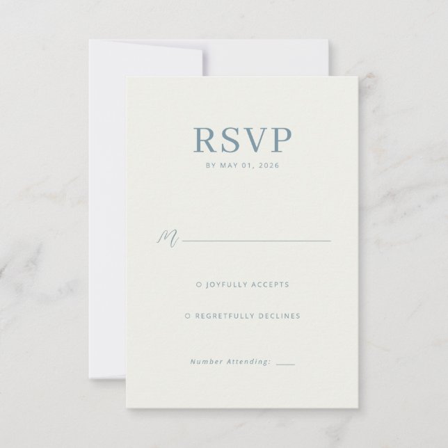 Elegant Kräm RSVP-kort OSA Kort (Framsida)