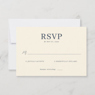 Elegant Kräm RSVP-kort OSA Kort