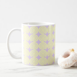 Elegant krämvirvelmönster kaffemugg