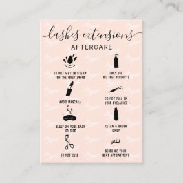 Elegant kraschar eftervårdar  lodrät av rosa visitkort