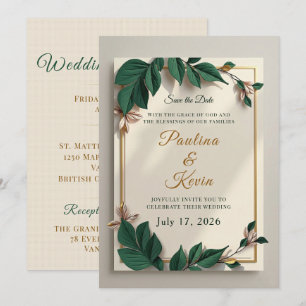 Elegant kristen bröllops e-inbjudan inbjudningar