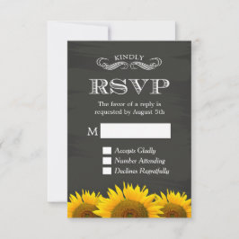 Elegant kritskriftssolsångdekor RSVP-svar OSA Kort