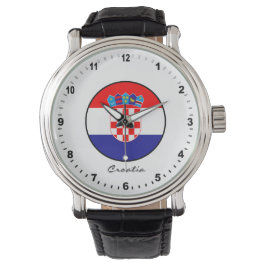 Elegant Kroatien Watch & Kroatiska Flagga Armbandsur