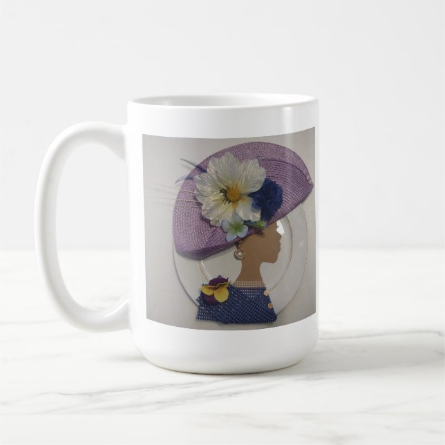ELEGANT KRÖNA - LAVENDER KAFFEMUGG (Vänster)