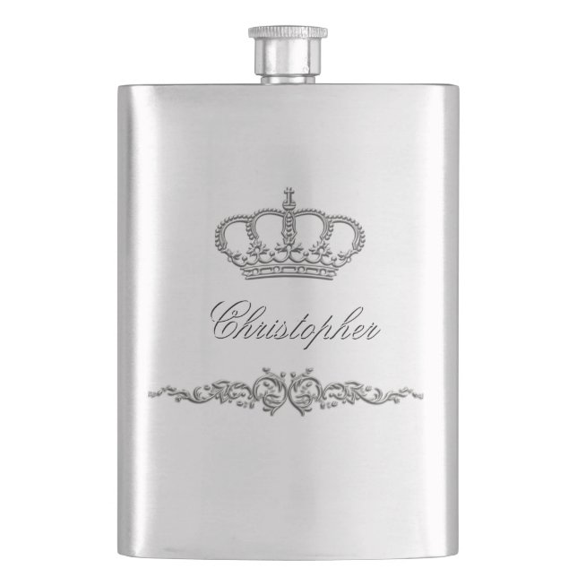 Elegant kronprins kunglig monogram fickplunta (Framsidan)