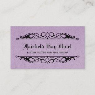 Elegant krusidullvisitkort, lila visitkort